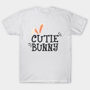 Simple Cutie Bunny Easter Typography T-Shirt